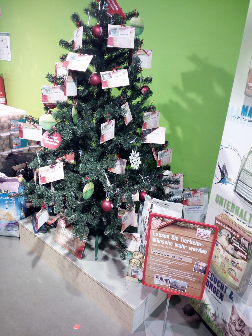 Weihnachtsbaum im Freßnapf